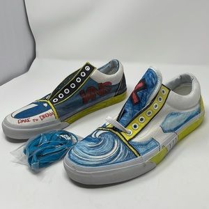 Vans 751505 Custom Drawing X Games Ocean Waves 9M Skateboard 10.5W